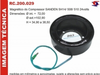 MAGNETICO COMPRESSOR SANDEM 508/5H14 24V - 200029