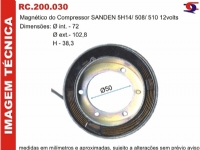 MAGNETICO COMPRESSOR SANDEN 508/5H14 12V - 200030