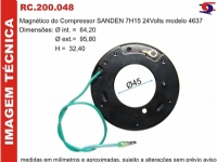 MAGNETICO COMPRESSOR SANDEN 7H15 - 24V - 200048