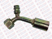 CONEXAO 45º FEMEA ACO 8MM O´RING COM VALVULA DE SERVICO R134A - 450240