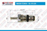 NUCLEO VALVULA SCHRADER LARGE-BORE ROSCA M8 CLIO / MEGANE / SCENIC / PEUGEOT 206 / XSARA PICASSO PCT 10 PÇ - 470026