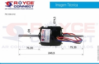 MOTOR DA CX EVAPORADORA UNIVERSAL 2 EIXOS 12V COM 3 VELOCIDADES - 530012