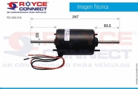 MOTOR DA CAIXA EVAPORADORA 2 EIXOS 12V JOHN DEERE 73R-4322 ALLIS CHALMERS-275152 / KYSOR-275120 / KENWORTH 12 VOLTS - 530016