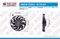 ELETROVENTILADOR DO CORSA >99/ VECTRA 94/96/ CALIBRA/ S10 2.8 00> GMB  90.504.897 - 550897
