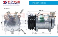 COMPRESSOR 5H14 8 ORELHAS SAIDA VERTICAL POLIA 2A 130MM  24V - 600027