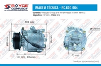 COMPRESSOR SCROLL CHEVROLET TRACKER 1.8 GASOLINA PRISMA 2013> / SPIN / ONIX / SONIC 1.8 / COBALT - 600064