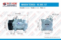 COMPRESSOR 10P15 CAMINHÃO FORD CARGO MOTOR MAXION MAXTON OP.GRADE 24 VOLTS POLIA 8PK 120MM - 600137