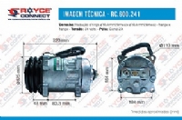 COMPRESSOR  AA7H15AA 4862 8 ORELHAS SAIDA TRAZEIRA O´RING HORIZONTAL 24 VOLTS POLIA 2A 125MM 200CC - 600241