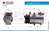 COMPRESSOR FORD FOCUS 2009> MOTOR SIGMA POLIA 5PK 116MM OEM-AM5519D629AA - 600369