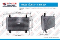 CONDENSADOR FIAT DUCATO 2006> CITROEN JUMPER SISTAMA ORIGINAL FLUXO PARALELO OEM-1347842080 - 650094